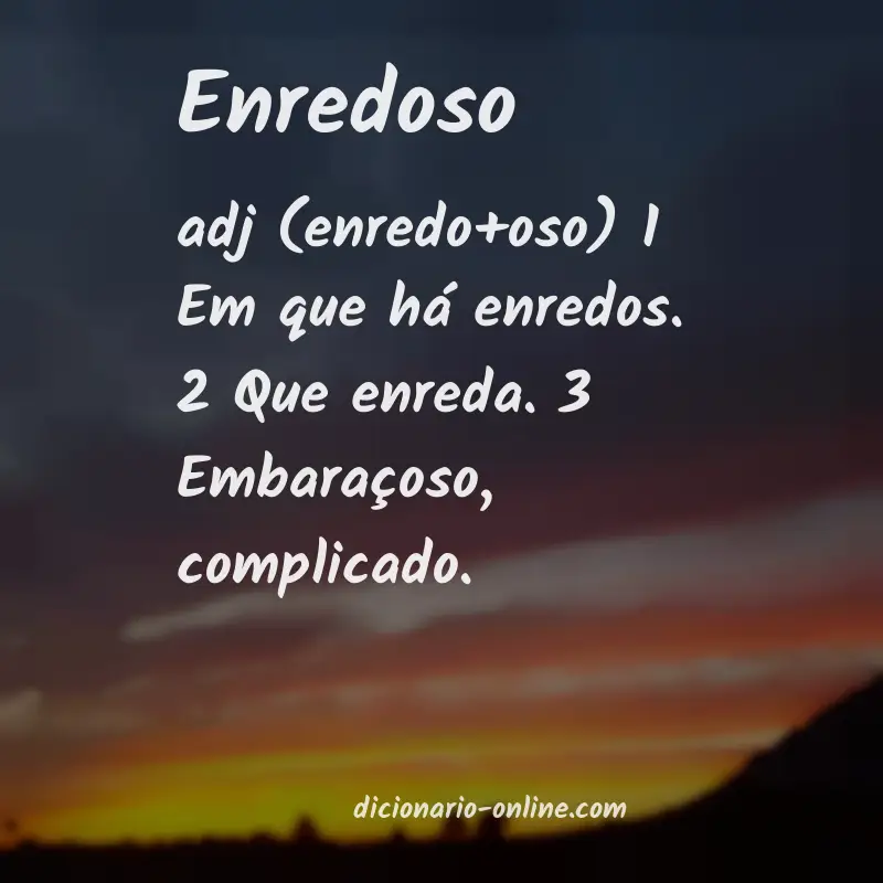 Significado de enredoso