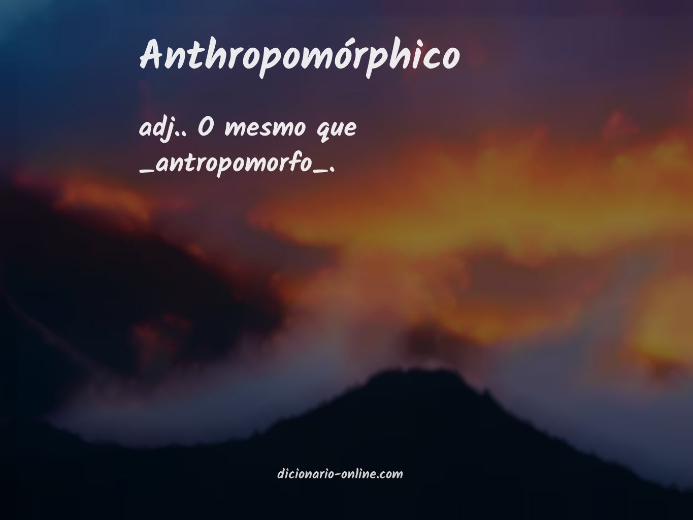 Significado de anthropomórphico