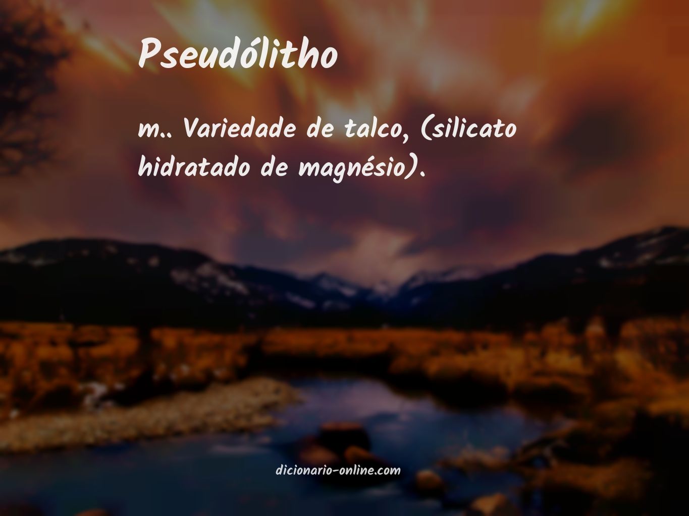 Significado de pseudólitho