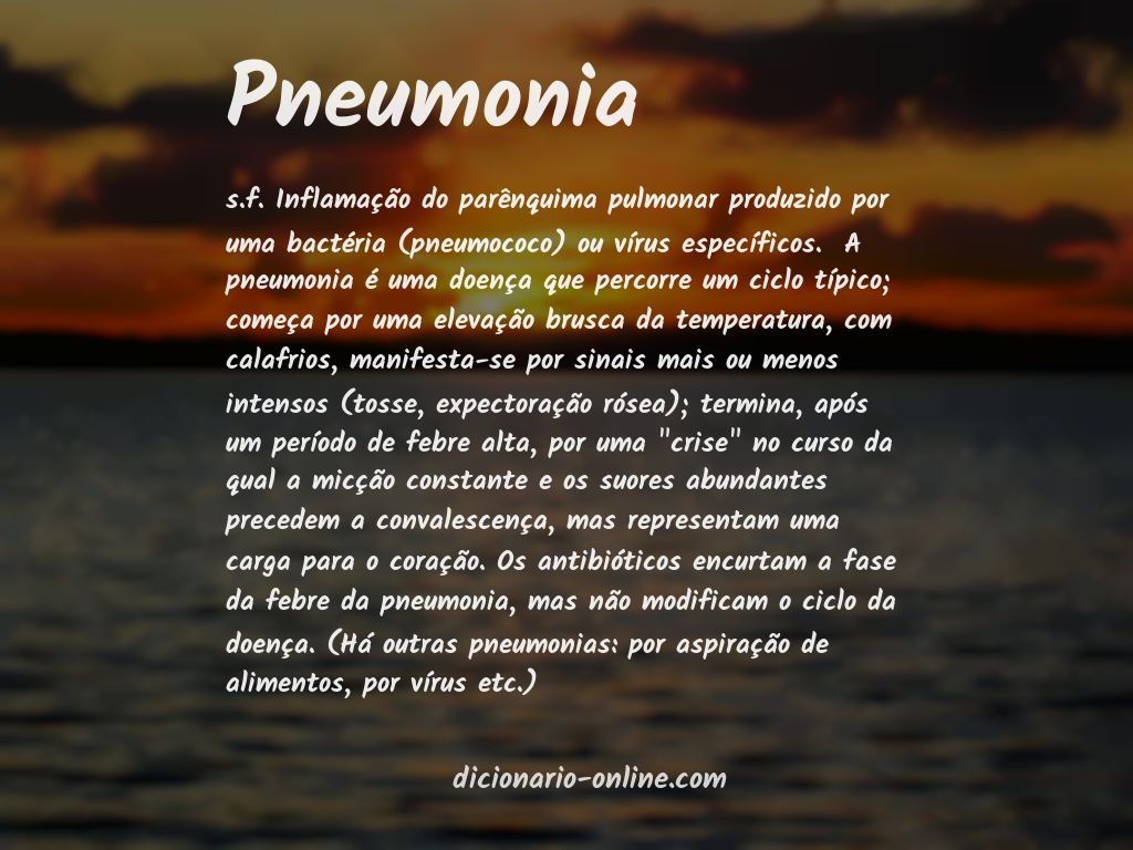 Significado de pneumonia