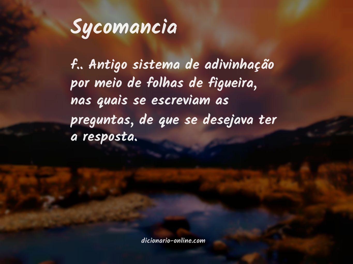 Significado de sycomancia