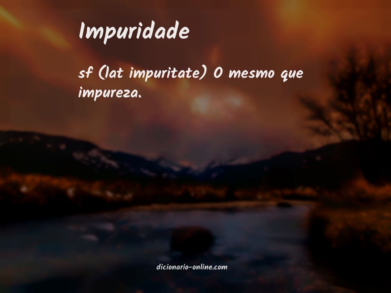 Significado de impuridade