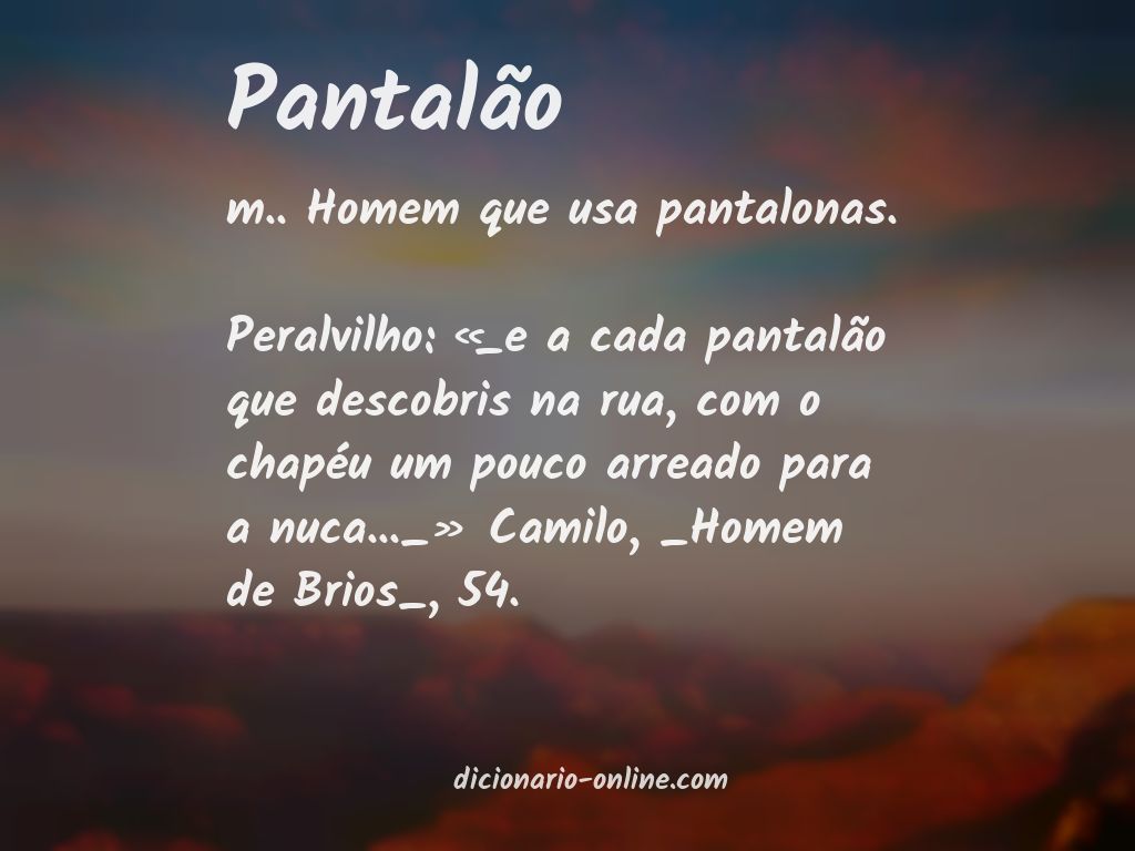 Significado de pantalão