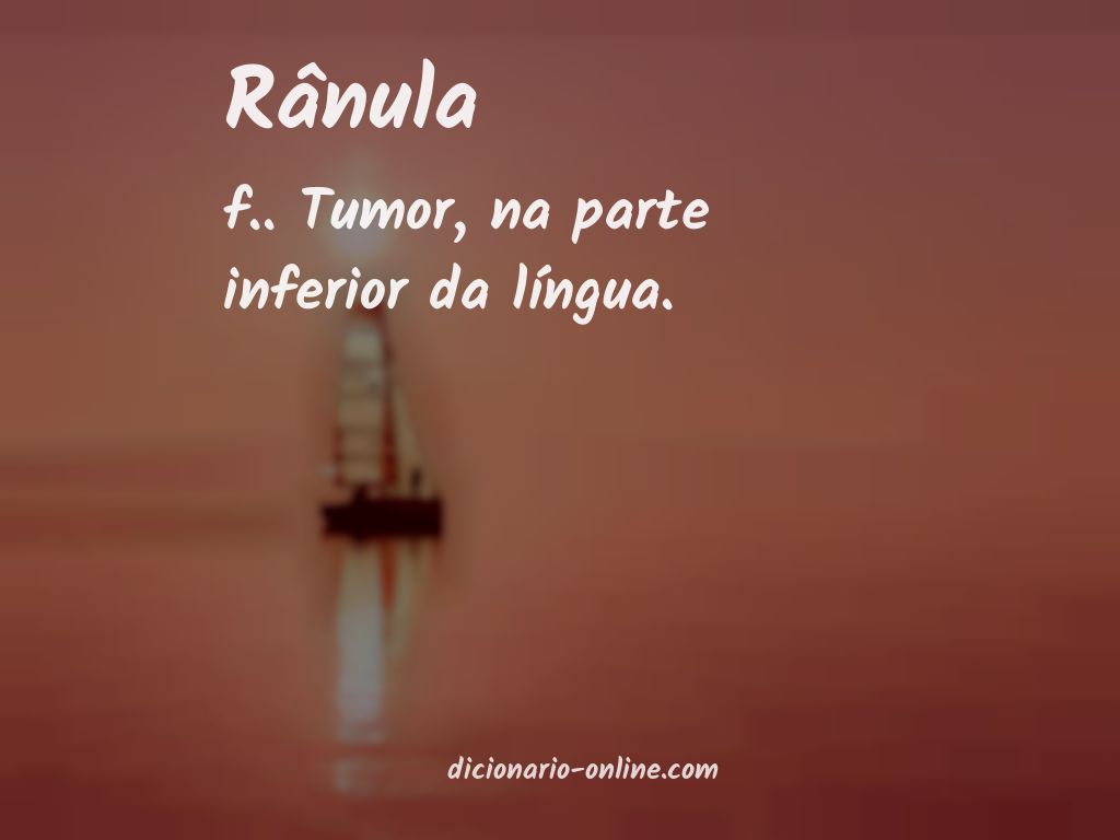 Significado de rânula