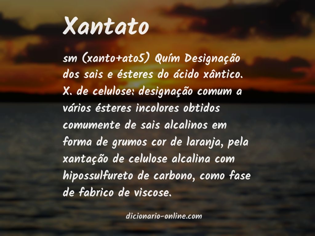 Significado de xantato