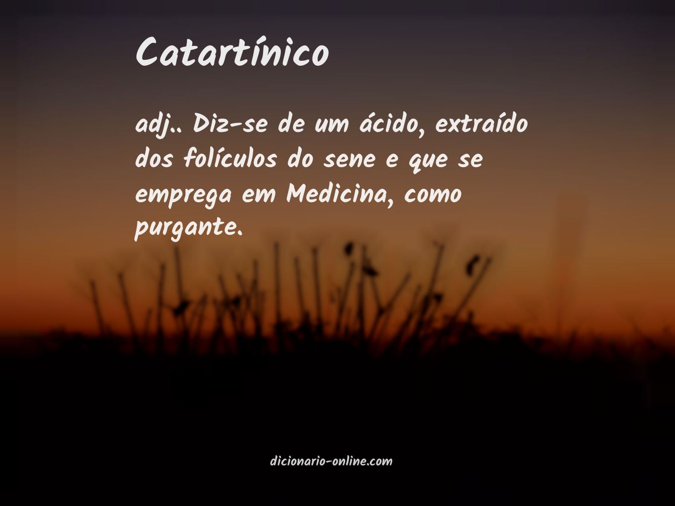 Significado de catartínico