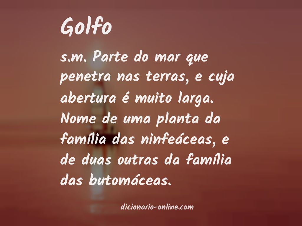 Significado de golfo