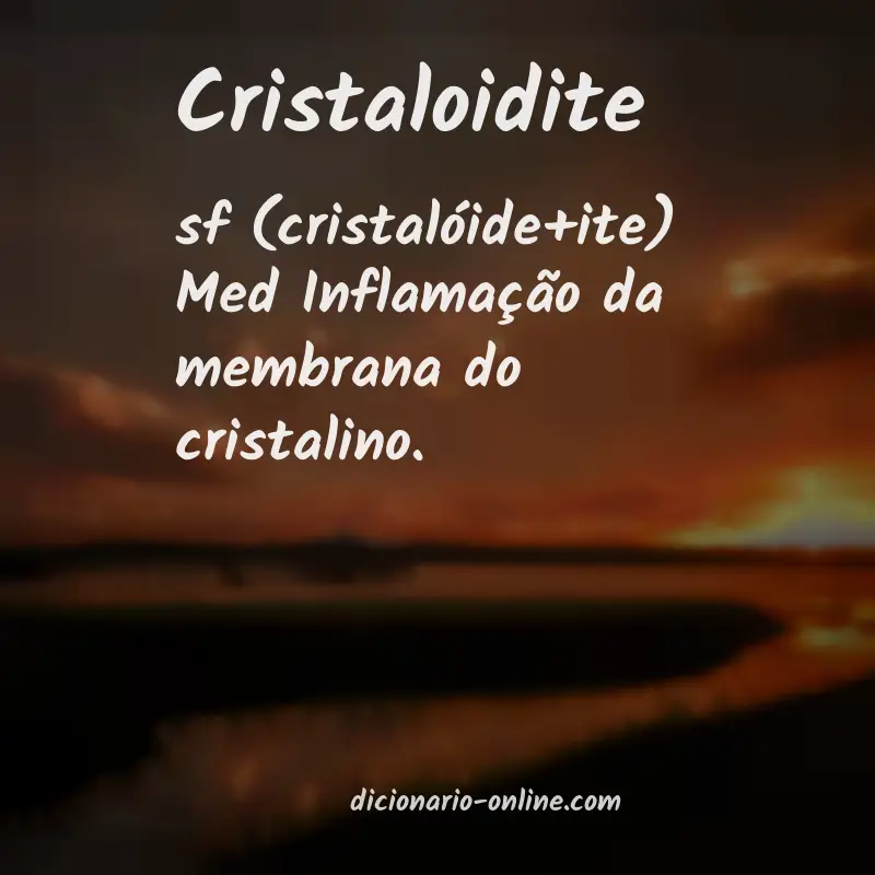 Significado de cristaloidite