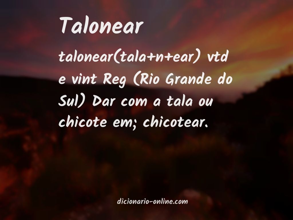 Significado de talonear