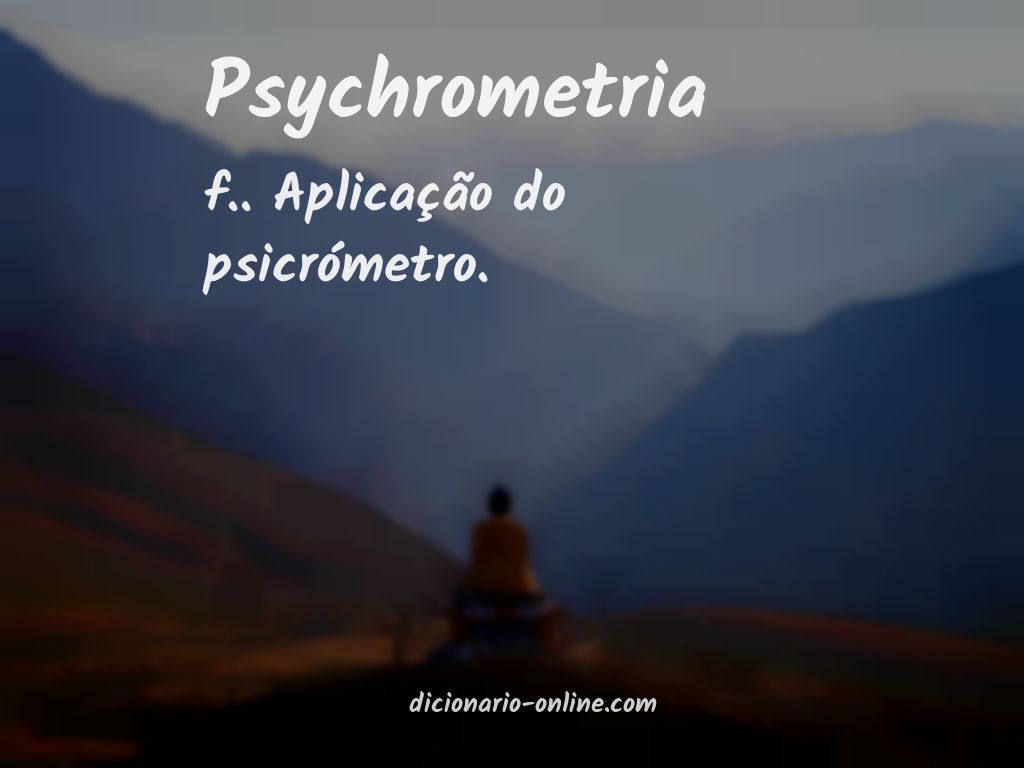 Significado de psychrometria