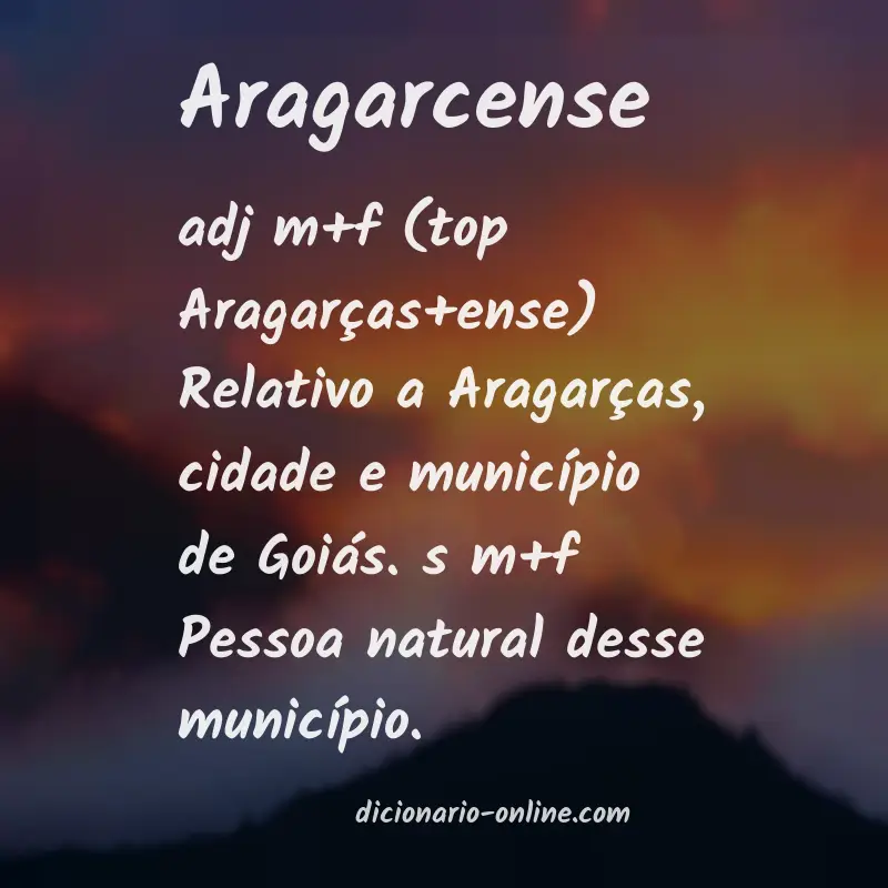 Significado de aragarcense