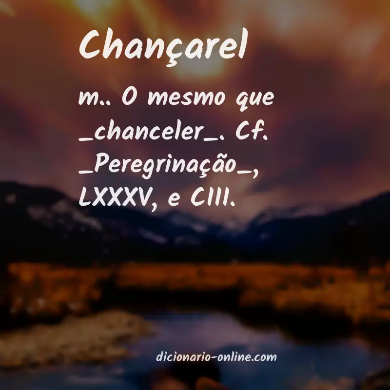 Significado de chançarel