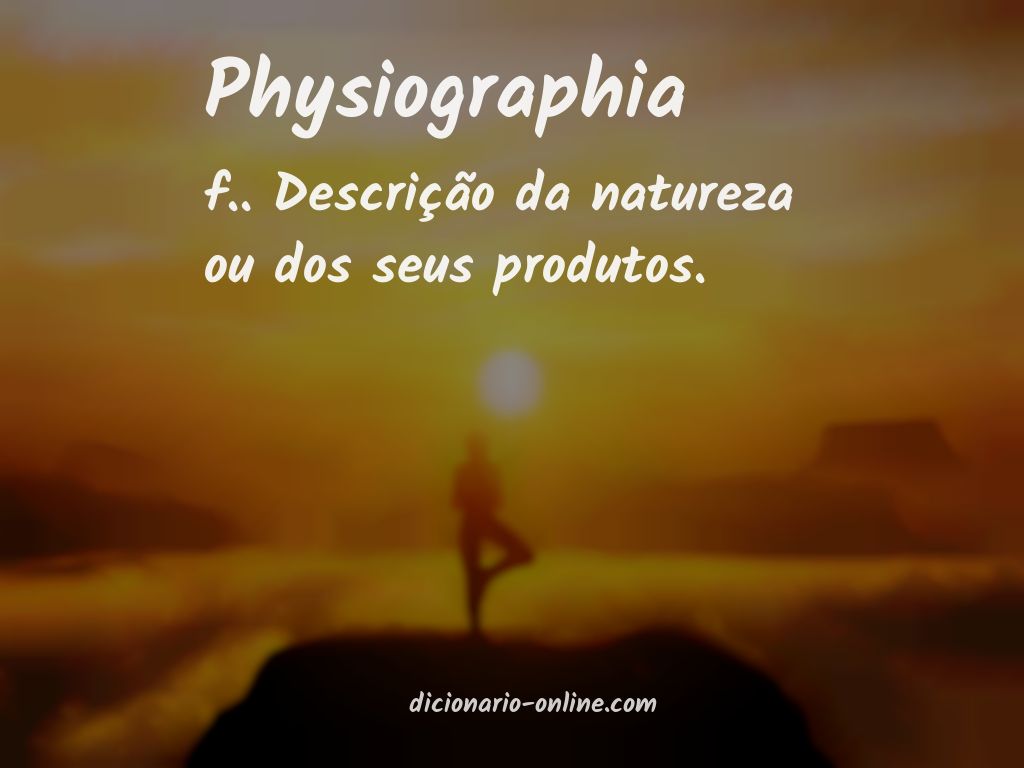 Significado de physiographia