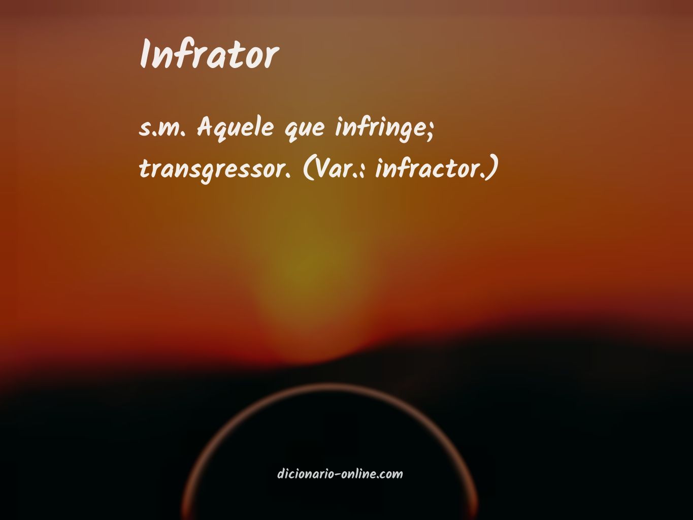 Significado de infrator