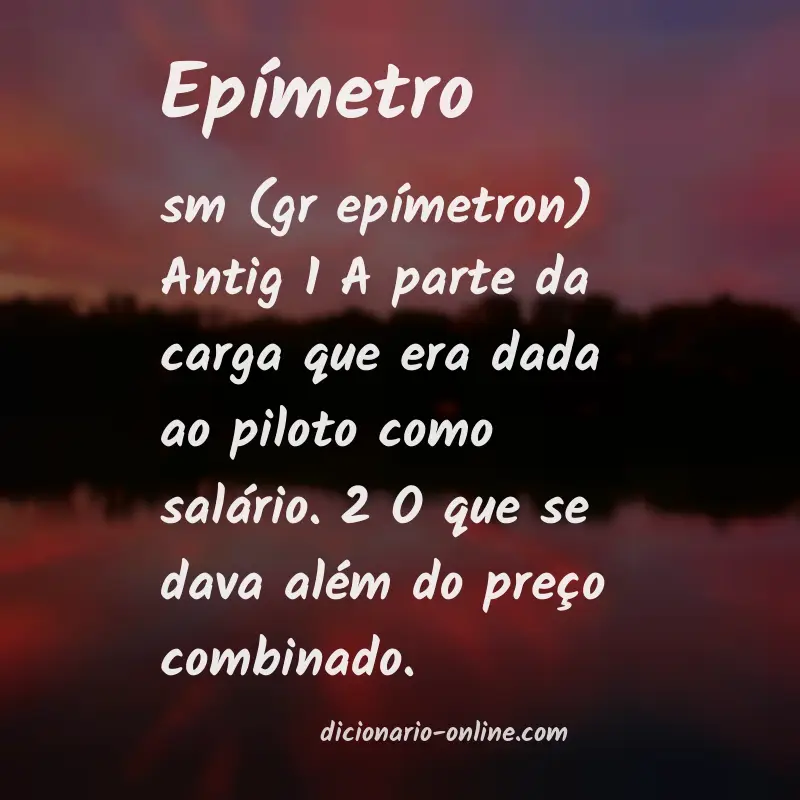 Significado de epímetro