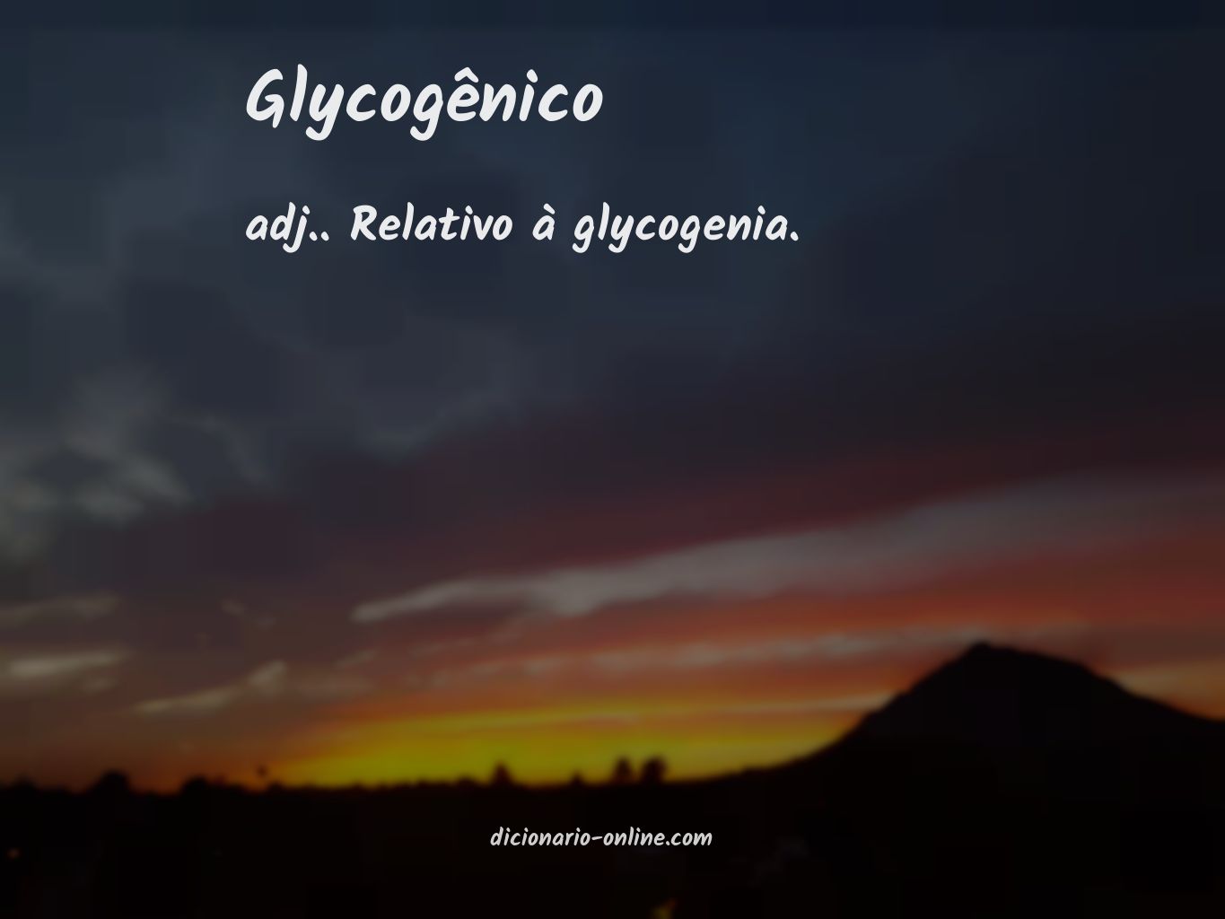 Significado de glycogênico