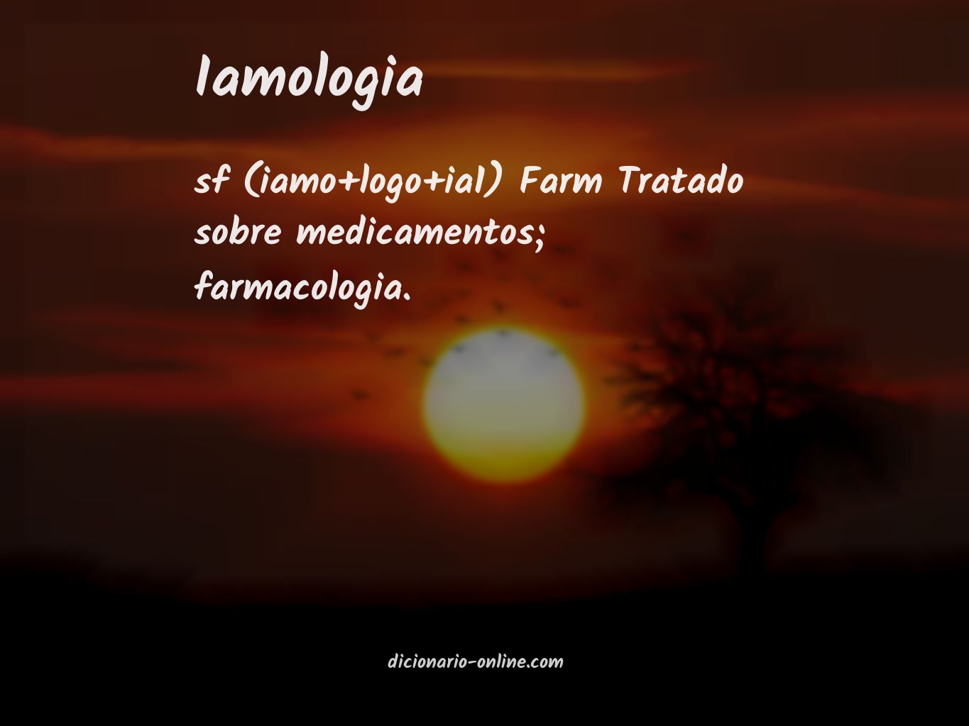 Significado de iamologia