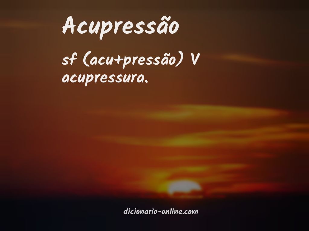 Significado de acupressão