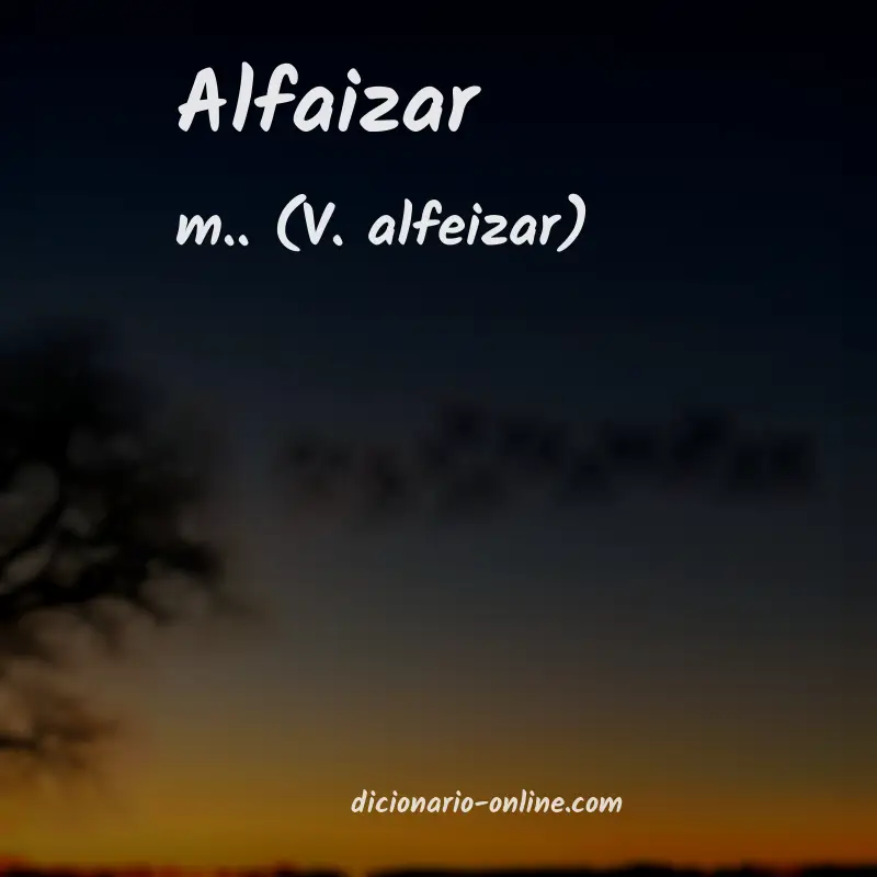 Significado de alfaizar