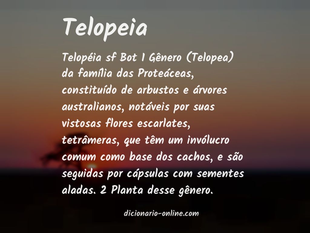Significado de telopeia