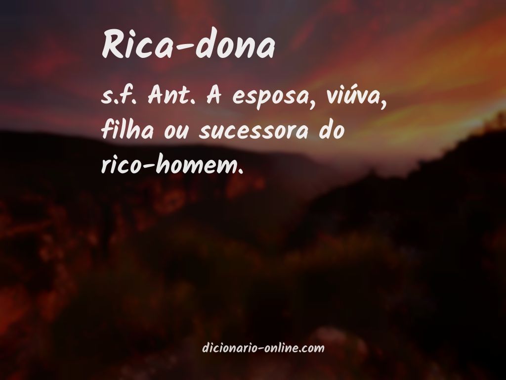 Significado de rica-dona