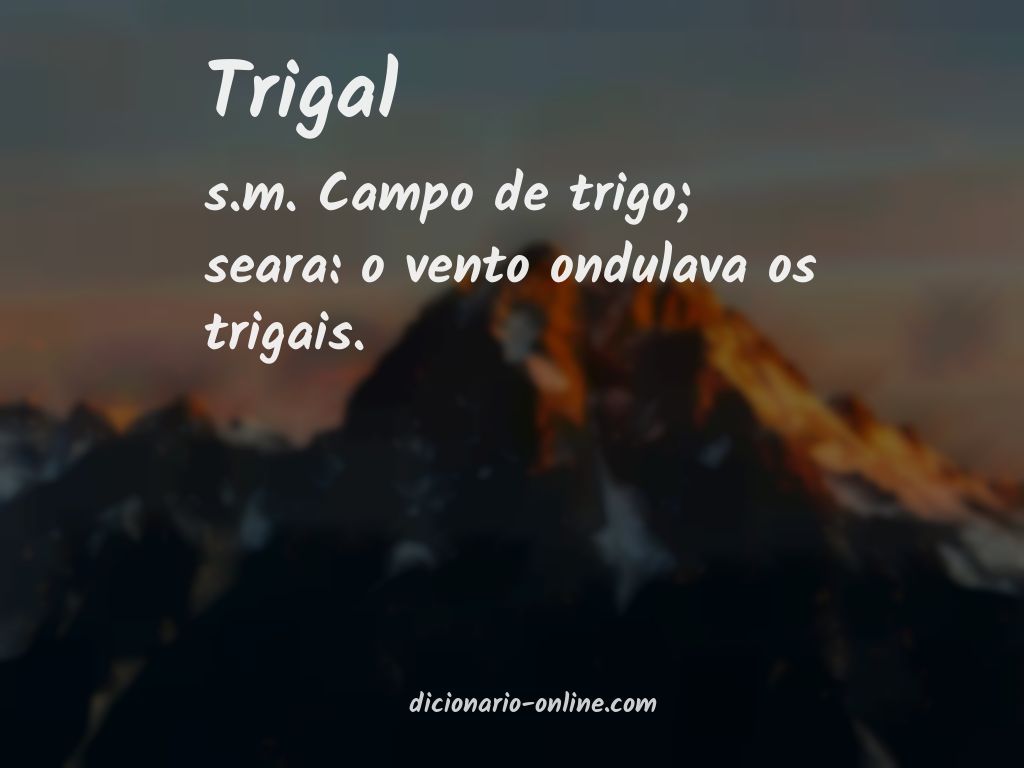 Significado de trigal