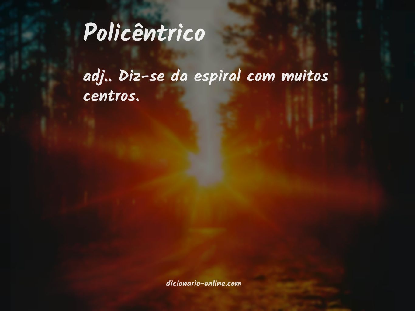 Significado de policêntrico