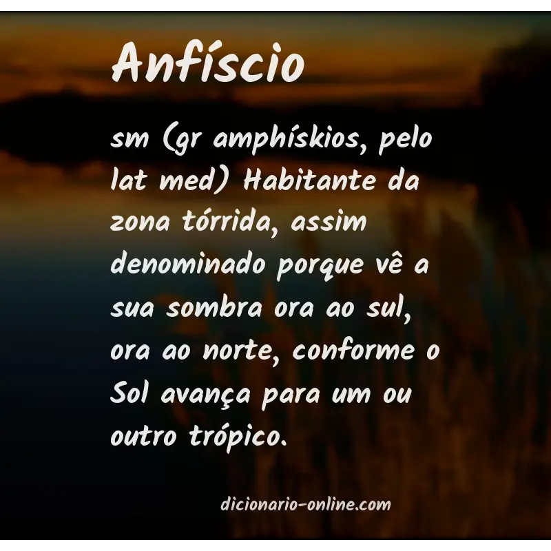 Significado de anfíscio