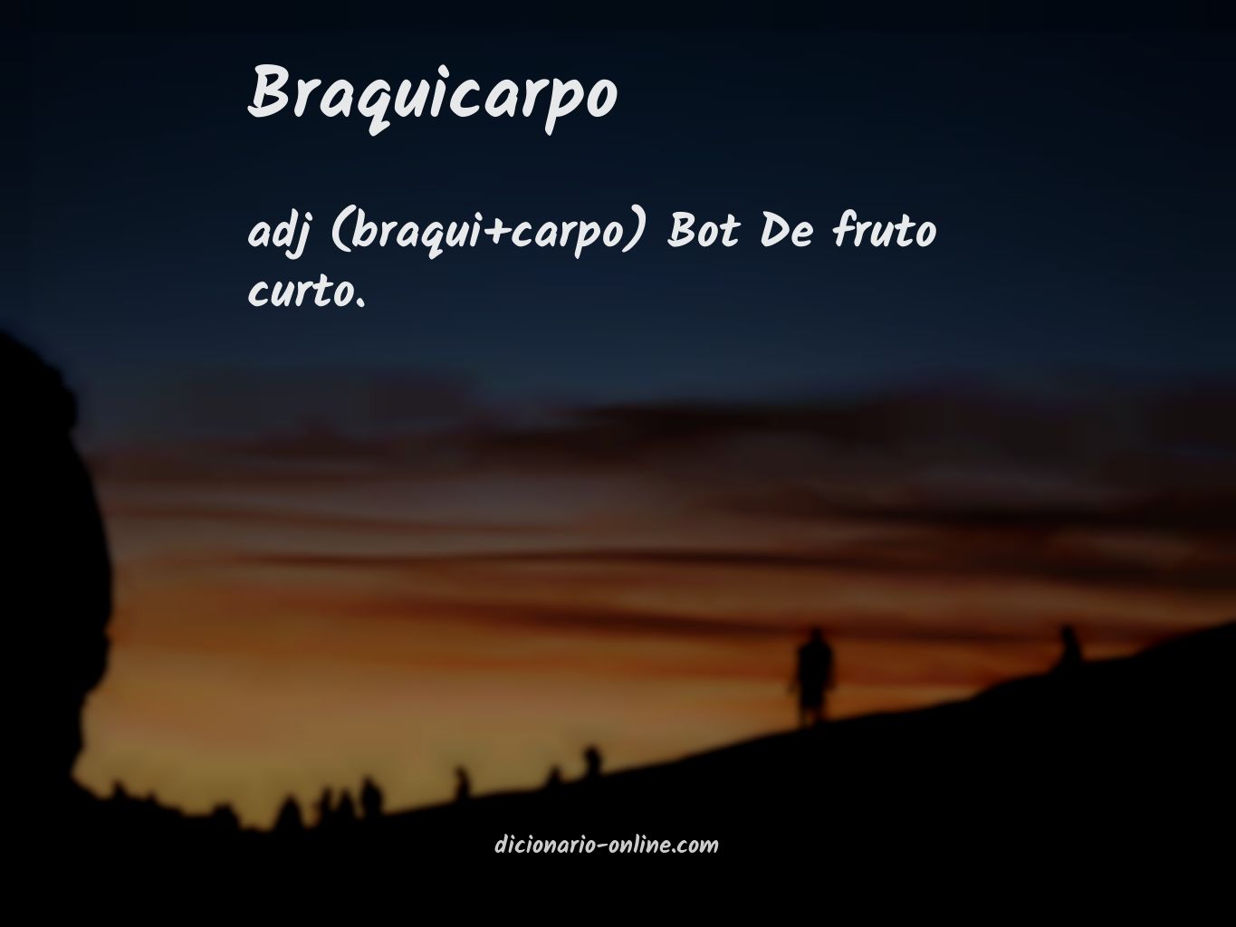 Significado de braquicarpo