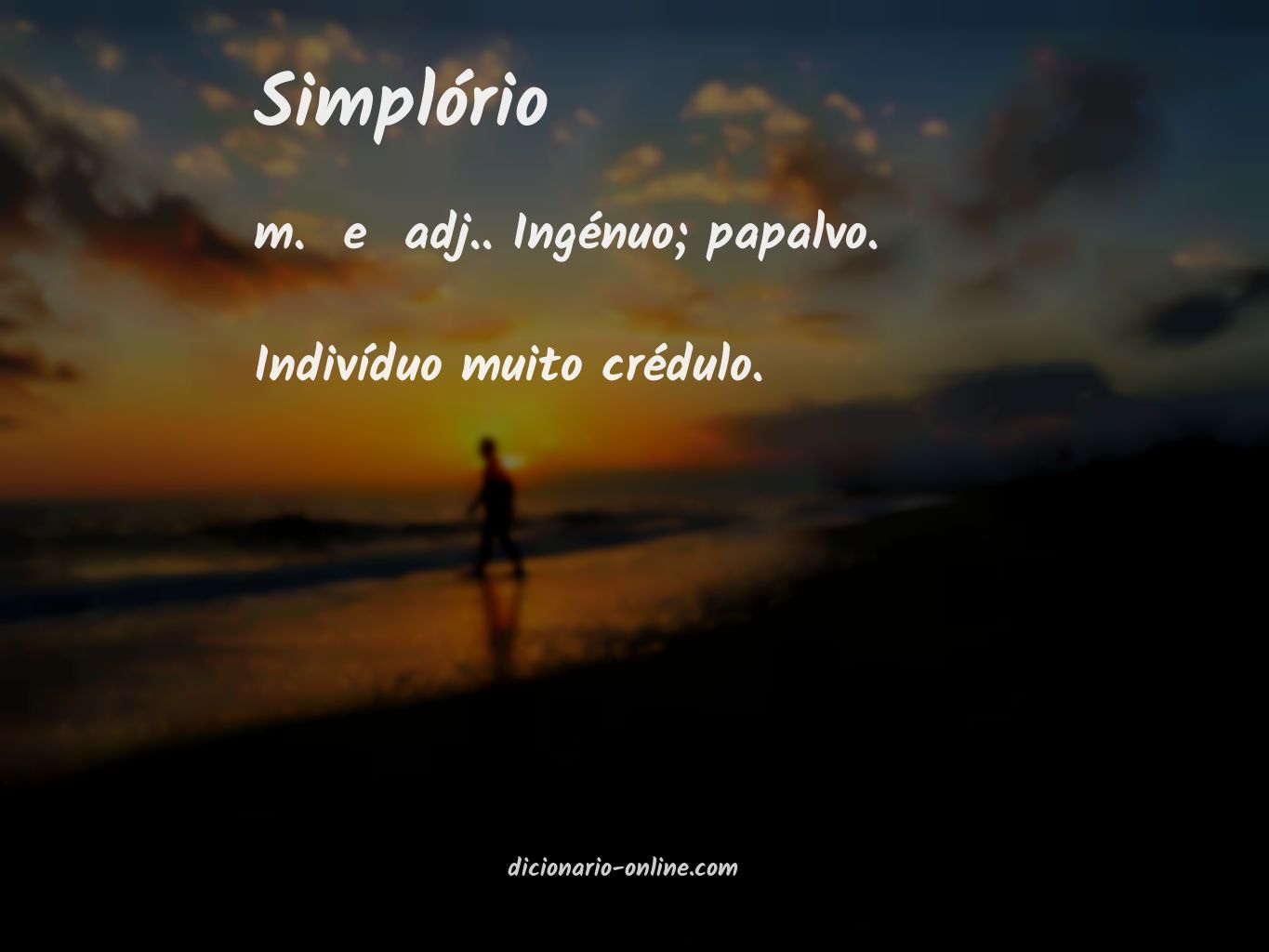 Significado de simplório