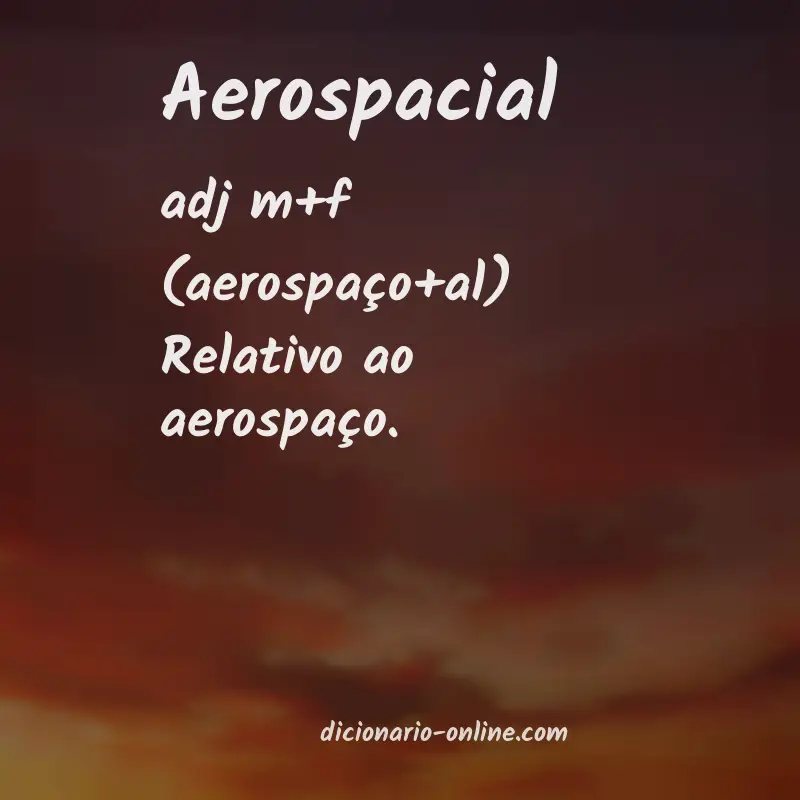 Significado de aerospacial