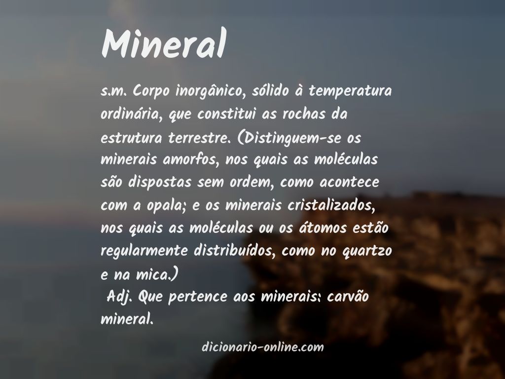 Significado de mineral