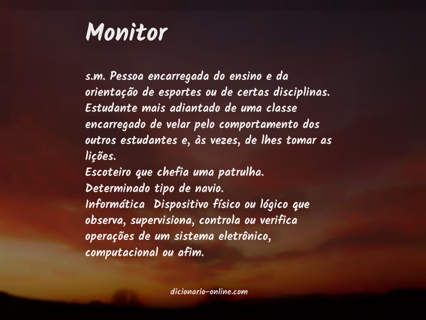 Significado de monitor