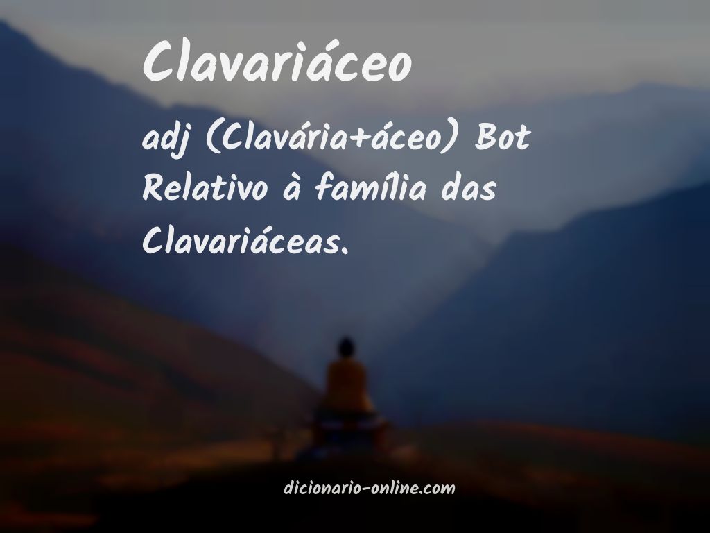 Significado de clavariáceo