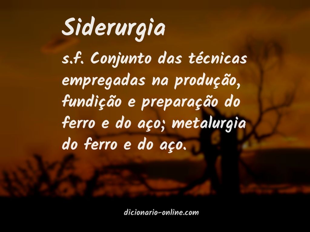 Significado de siderurgia