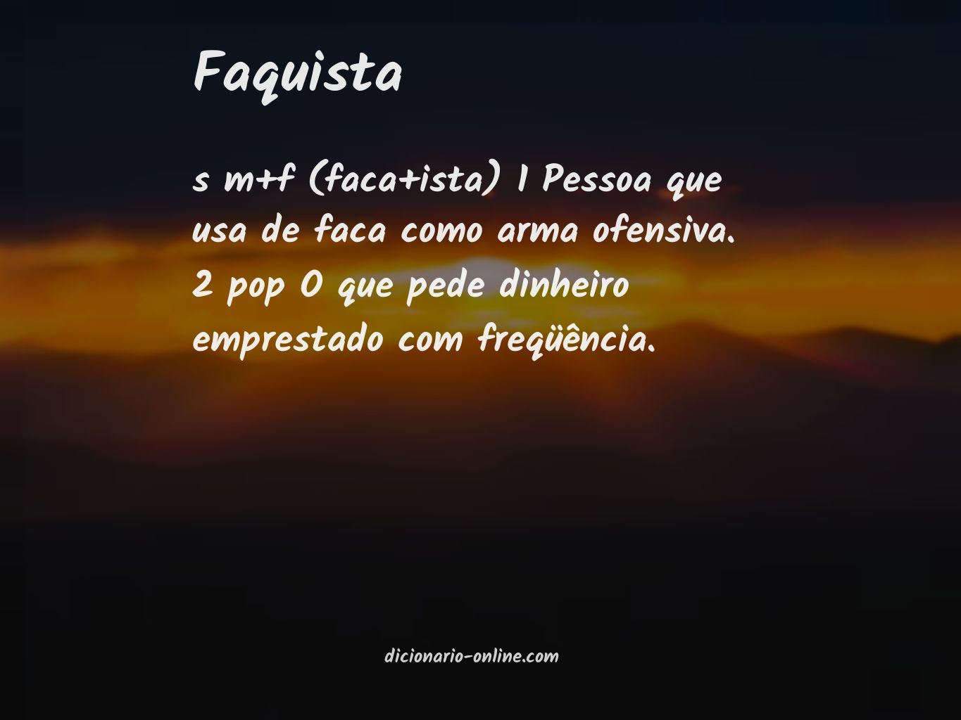 Significado de faquista