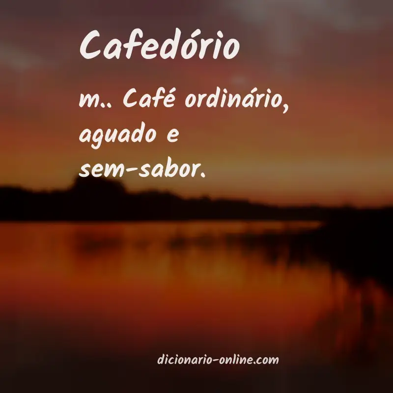 Significado de cafedório