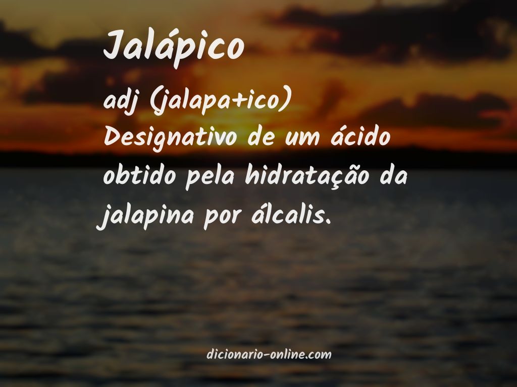 Significado de jalápico