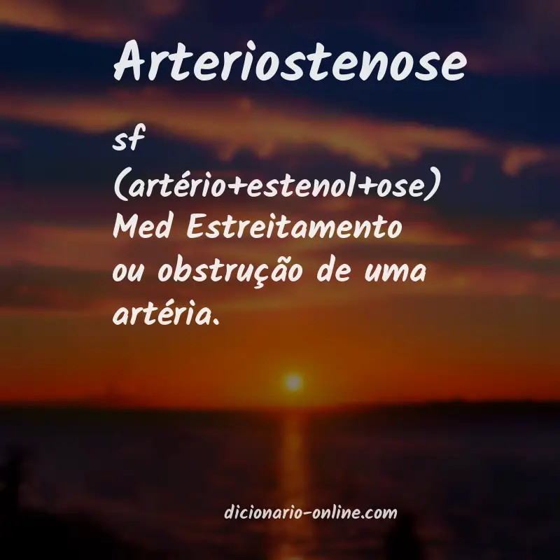 Significado de arteriostenose