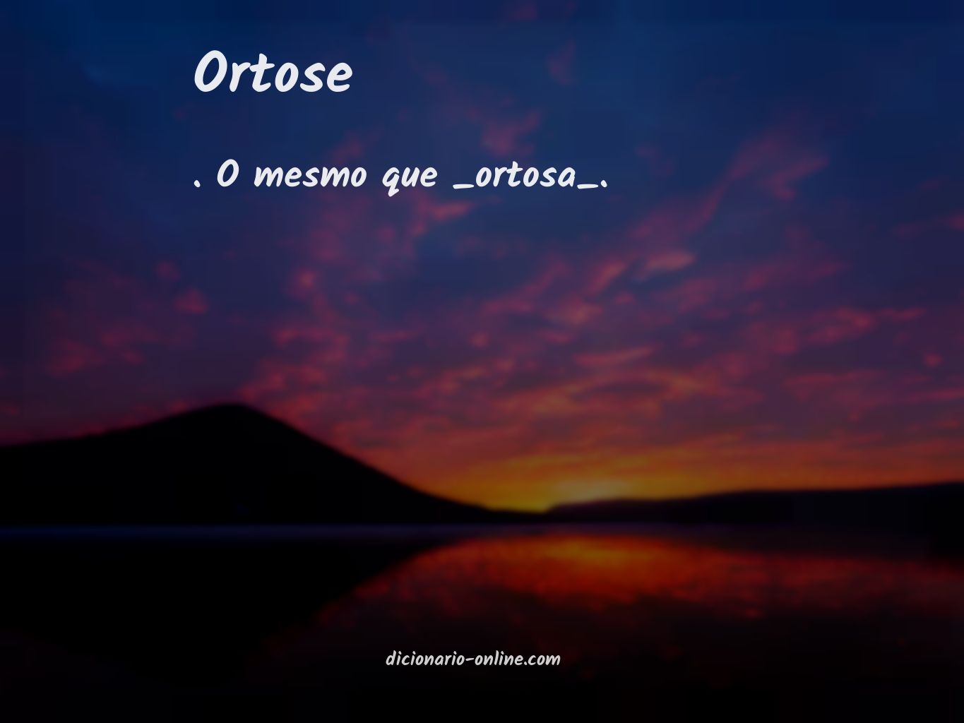 Significado de ortose