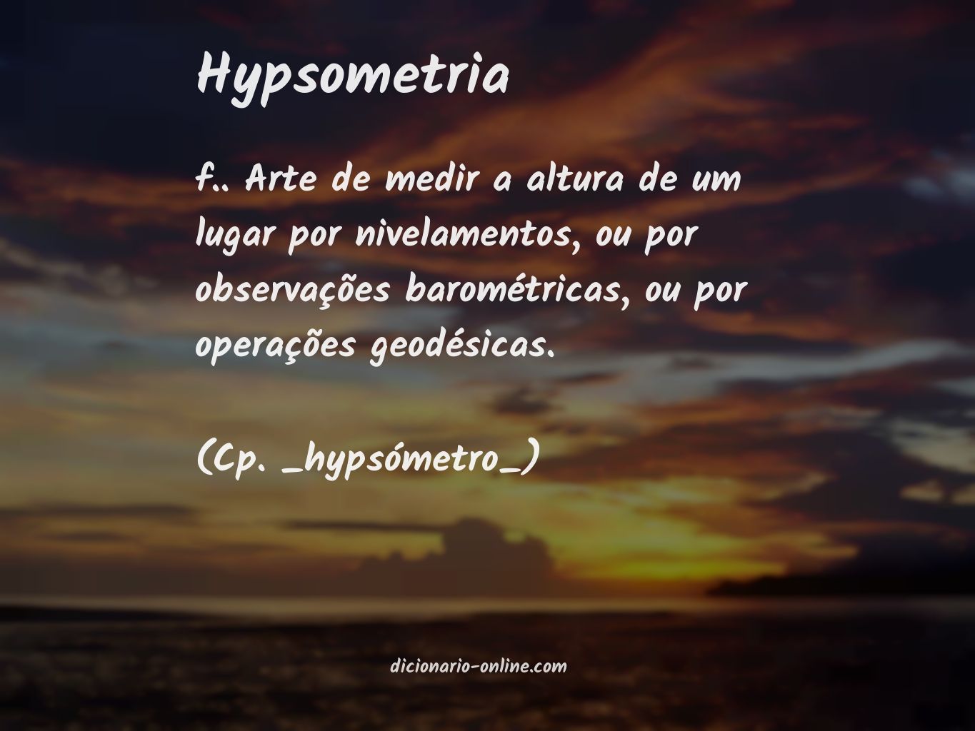 Significado de hypsometria