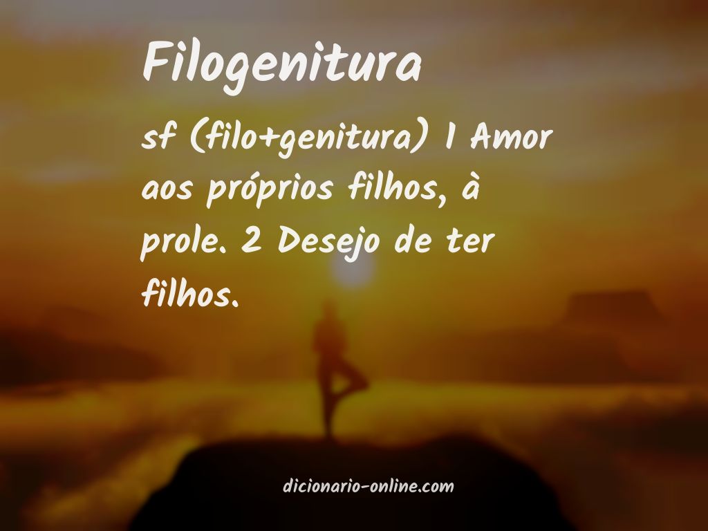 Significado de filogenitura