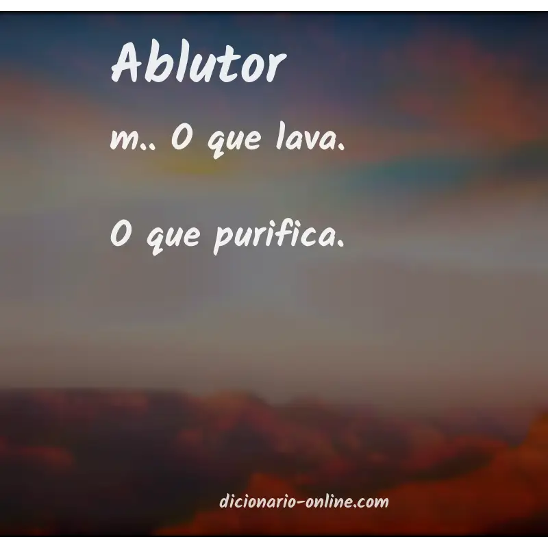 Significado de ablutor