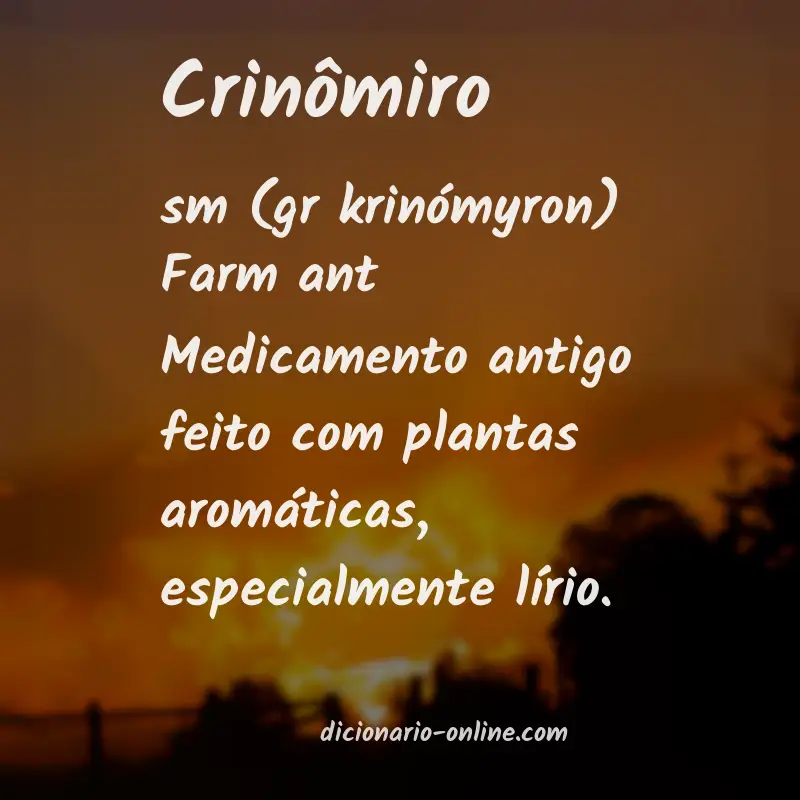 Significado de crinômiro