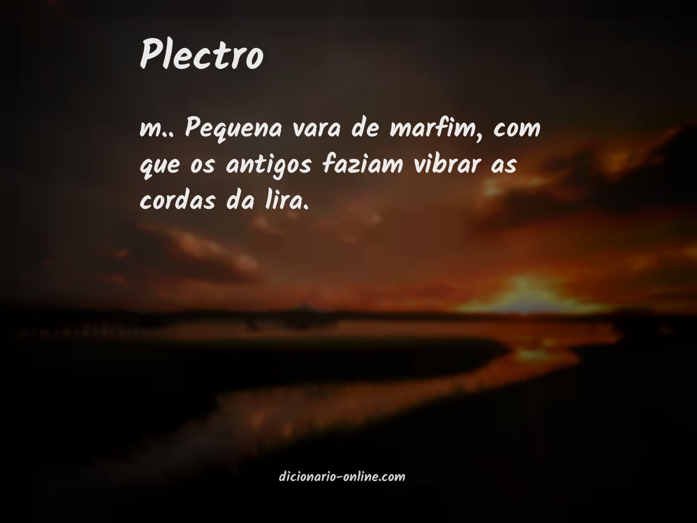 Significado de plectro