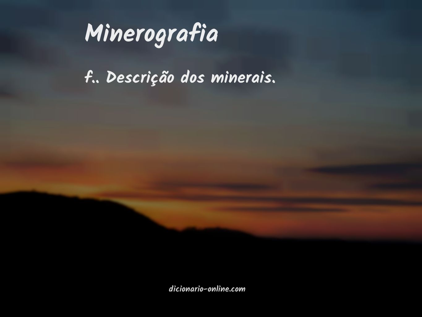 Significado de minerografia