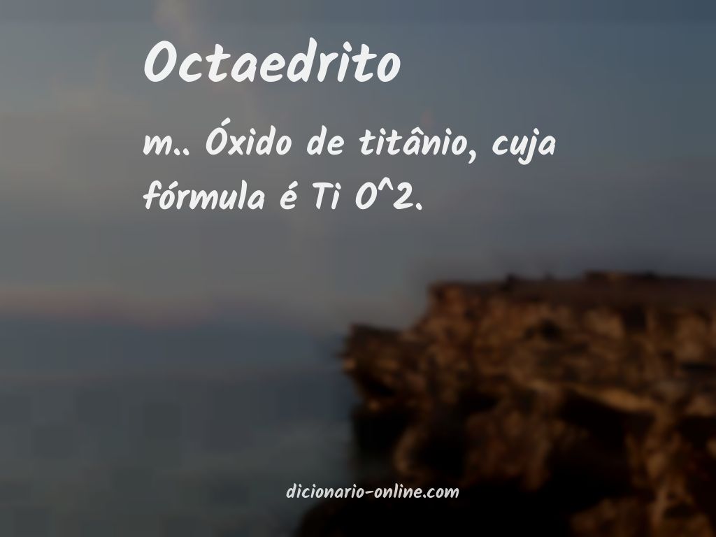 Significado de octaedrito