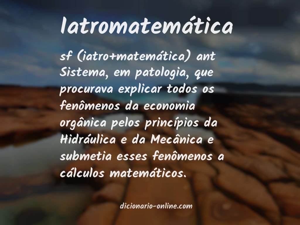 Significado de iatromatemática