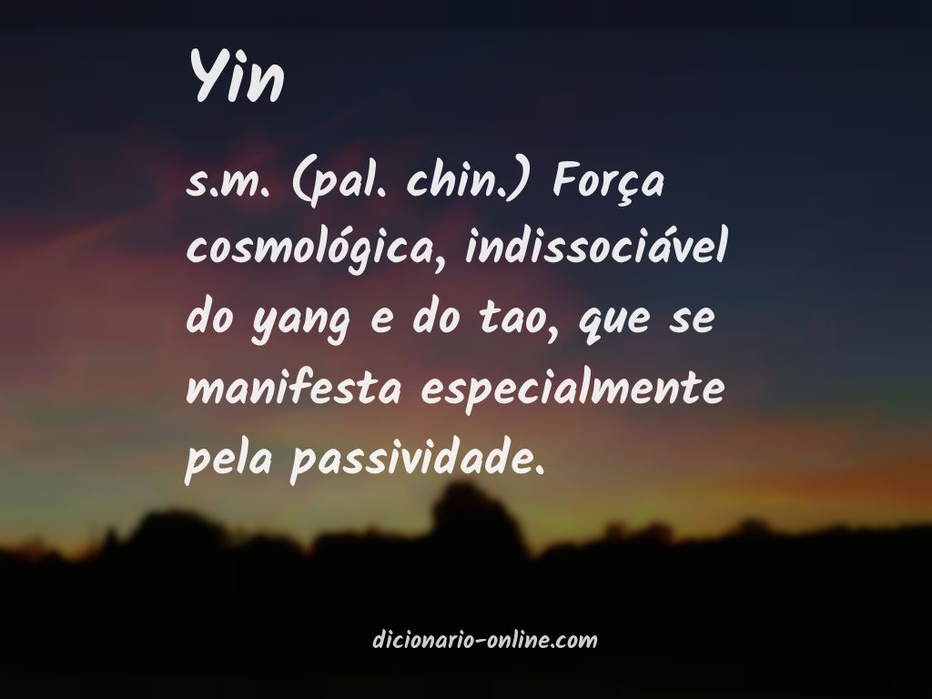 Significado de yin