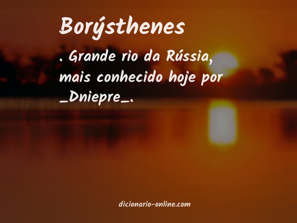 Significado de borýsthenes